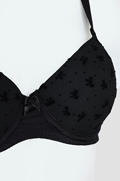 LOYA Black Bow Lightly Supported Bra