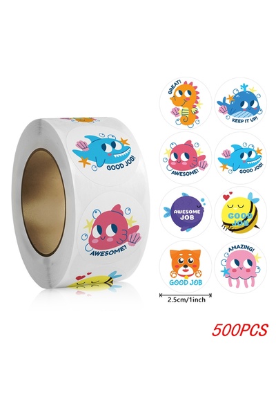 Choice3 B-500pcs 100-500pcs Teacher Reward Sticker Motivational Phrases Stickers for School Student Classic