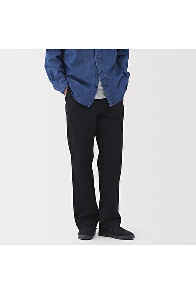 Muji بنطال تشينو واسع مغسول