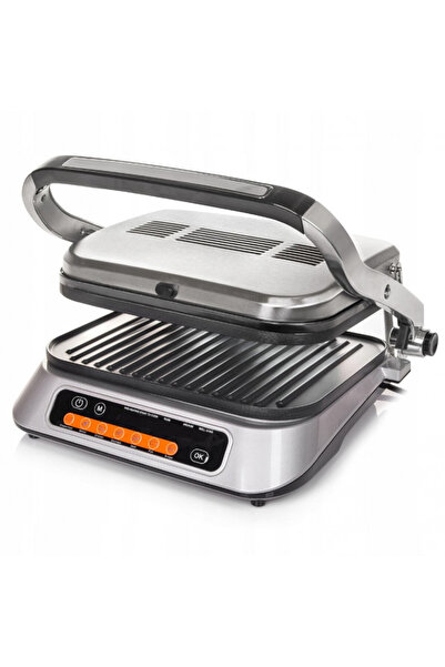 TZS First Austria Grătar First Austria FA-5344-3, 2100W, 7 programe, Plăci detașabile, deschidere la 180 de grade, Inox