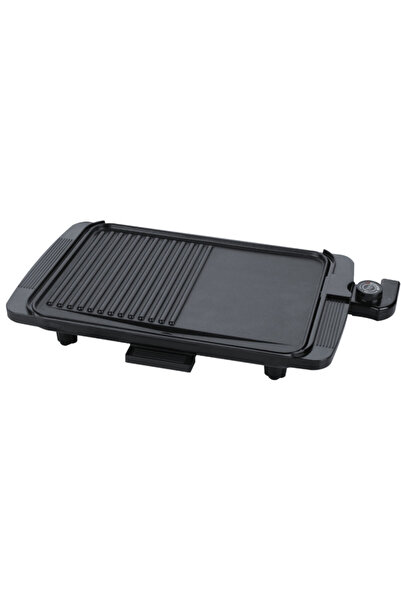 rosberg Electric grill R51015I, 1500W, 36x26cm, 2 zones - smooth and ribbed, Non-stick, Black