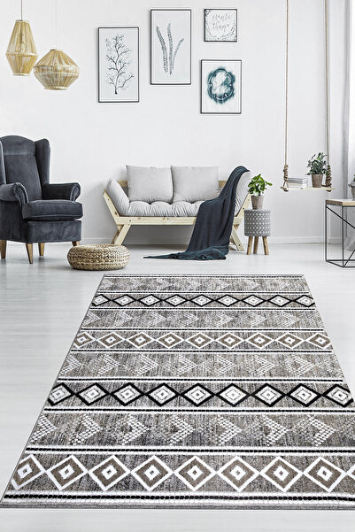 GECE HOME DİJİTAL BASKILI Kaymaz Taban Yıkanabilir Modern Mutfak Halısı Salon...