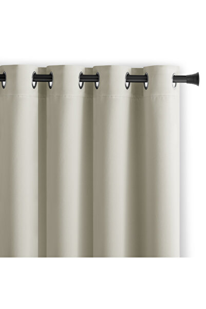 Amelia Home Blackout curtain with classic style rings, Juliette, density 230 g/m2, 140x245 cm, cream