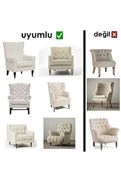 ARİFE HOME Bürümcük Cotton Sofa Sofa Cover Set Sofa Sofa Cover with Elastic Skirt 3+3+1+1 Standard