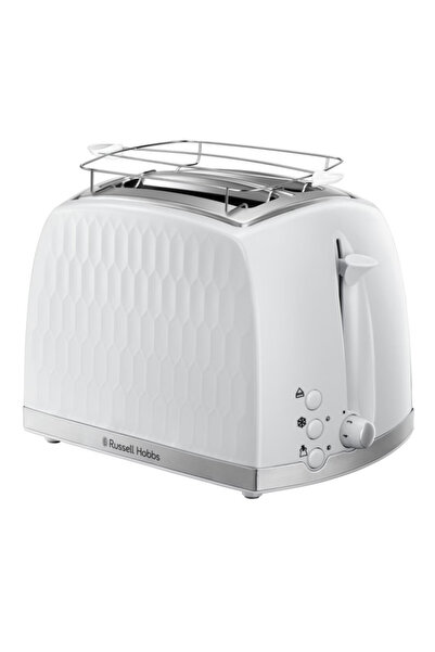 RUSSELL HOBBS 26060-56 Prăjitor de pâine, 850W, 2 felii, ridicare înaltă, fante largi, dezghețare, alb