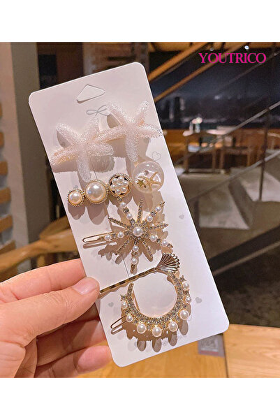 Youtrico مشبك جانبي كوري عتيق من اللؤلؤ وأحجار الراين لإطلالة أنيقة على إنستغرام