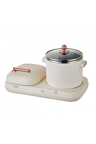 adler Stație de mic dejun 2 în 1 AD 6421, 1320 W, 1 l, Grătar antiaderent, Te...
