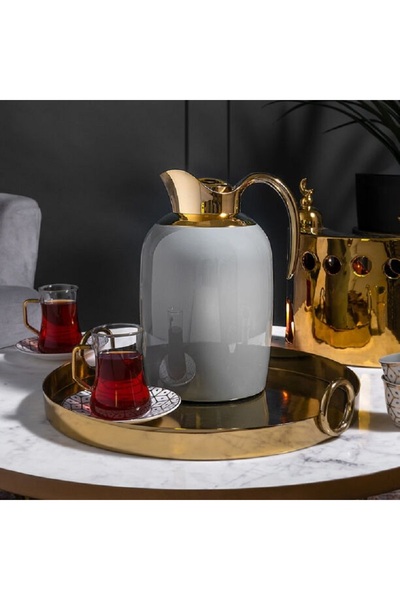 Dallaty Sarab steel vacuum flask silver/gold 1.3L