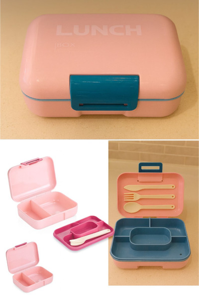 AYGÖREN HOME 2 Katlı Taşınabilir Yemek Kabı Lunch Box 5 Bölmeli Beslenme Kutu...