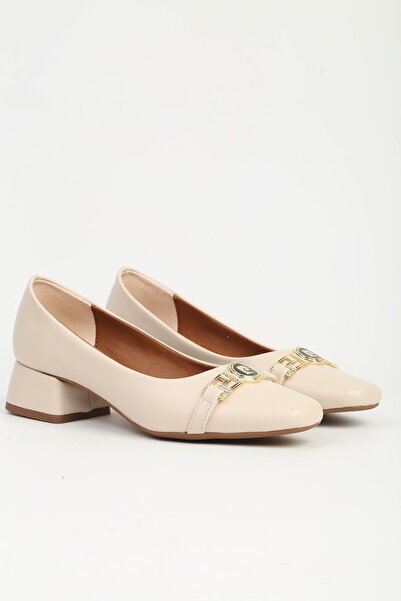 Pierre Cardin Cream Women's Heeled Shoes Pc-55128