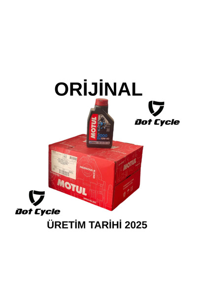Motul (2025 Üretim Orijinal) 3000 10w40 4T 12 Adet (1 Koli) Motosiklet Yağı