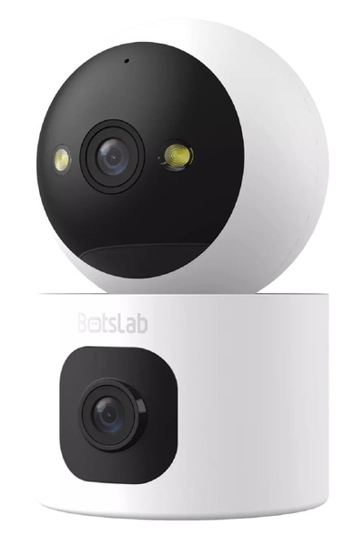 Botslab Indoor Security Dual Lens Camera, 2K Resolution, 3MP+3MP, White