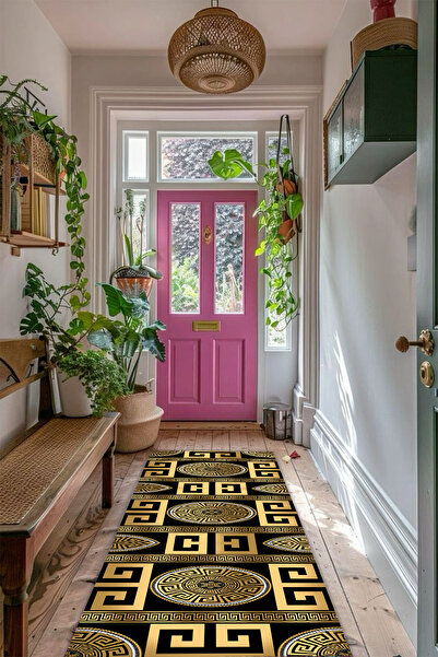 THEMODERNHANE Ψηφιακό εμπριμέ χαλάκι δαπέδου, διακοσμητικό, που πλένεται στο πλυντήριο, αντιολισθητική βάση, ανθεκτικό στους λεκέδες