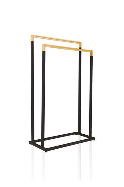 The Mia Galvanized Towel Rail Black