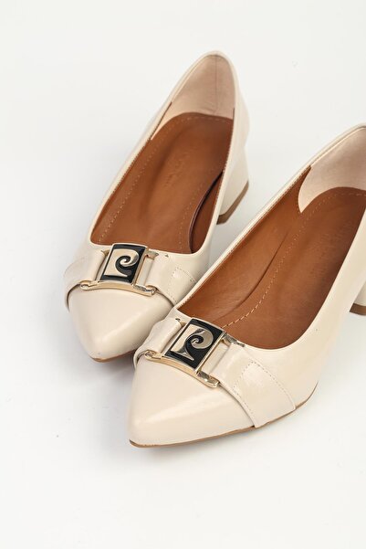 Pierre Cardin Cream Heeled Shoes Pc-55138