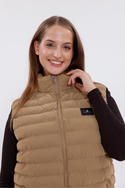 Montland Women's Mink Nova Fabric Puffer Vest