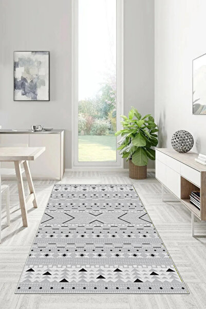df home Salon Halısı Mutfak halısı Yolluk Geometrik İskandinav Eskitmeli Diji...