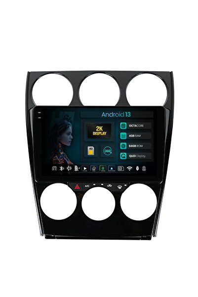 HUB64 Navigatie 2K Mazda 6 (2002-2008), 4GB RAM, Octacore, Slot Sim 4G