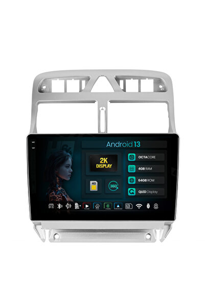 HUB64 Navigatie 2K Peugeot 307, 4GB RAM, Octacore, Slot Sim 4G