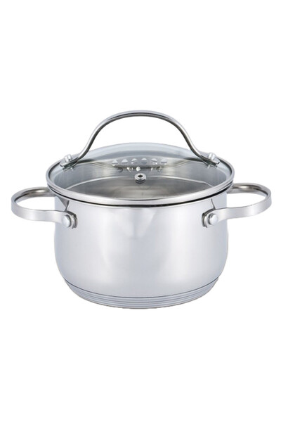 Voltz Oală cu margine și orificii pentru lichid V51210D18, 18 cm, 2,6 L, Indu...