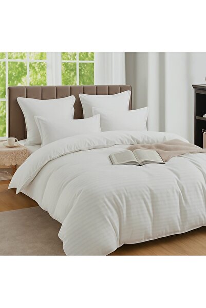 OEM Finet DAMASK Bed Linen Set 6 Pieces, White, 200x230cm, 230x250cm, 55x80cm, 75x75cm