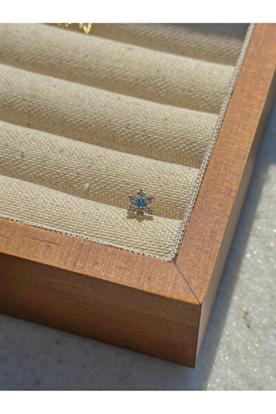 İncikcincik Opal Taşlı Piercing - 925 Ayar Gümüş