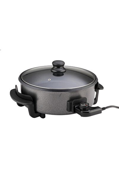 rosberg Electric pizza pan R51010B, 1500W, 32 cm, Temperature controller, Non-stick coating, Gray