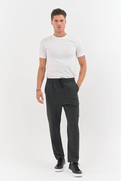 Dechers Men's Zebra Print Stretch Fabric Jogger Pants E221