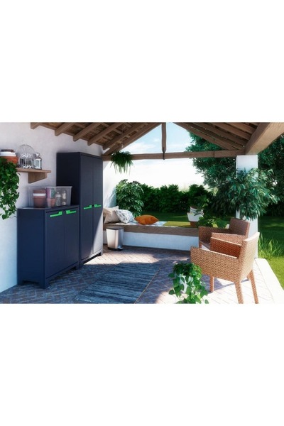 Keter Keter garden cabinet, made of plastic, adjustable legs, ergonomic handles, 2 doors, 2...