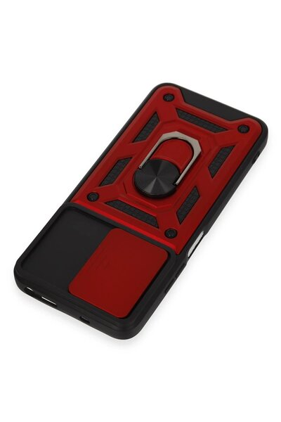 TEKNOCEPNET Xiaomi Redmi Note 12S Case Pars Silicone with Lens Ring - Red-(5796) - Bs3586-6980