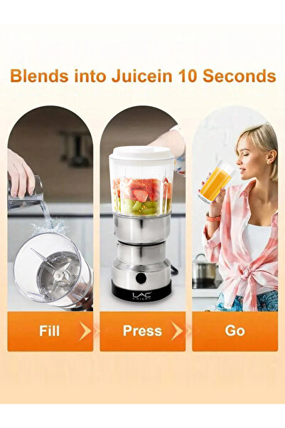 LAC LAICHY 2 in 1 Electric Grinder And Juicer,300W For Coffee,Grains,Juicy With Stainless Steel Blade and Bowl