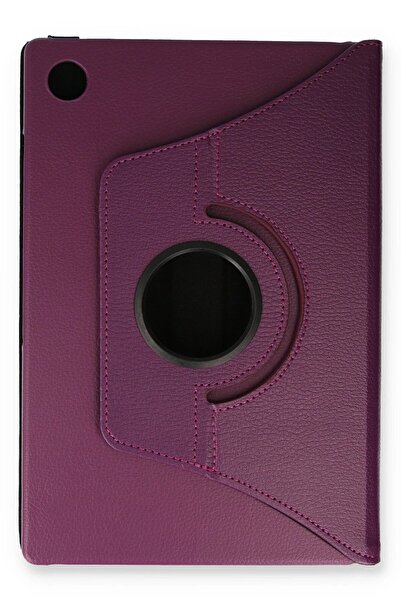 Khayra Samsung Galaxy Tab A9 Case 360 Tablet Leather Case - Plum-(5796) - Eszaoc9044-8830