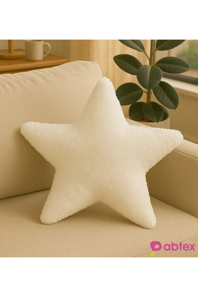 Pabtex Dekoratif Peluş Yıldız Yastık – Hediye İçin İdeal