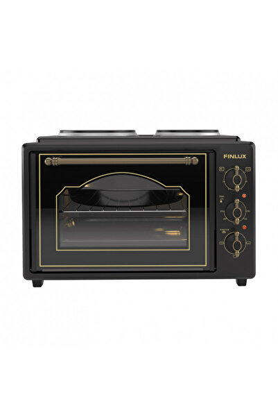 FİNLUX Small cooker FMC-3535B, 35 l, 1400 W, Two burners, 3 functions, Enamel, Black