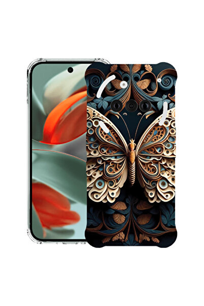 bestcase Carcasă spate antișoc pentru telefonul Nothing (3a), Beauty Butterfl...
