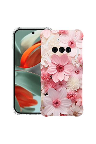 bestcase Carcasă spate antișoc pentru telefonul Nothing (3a), margaretă roz ș...