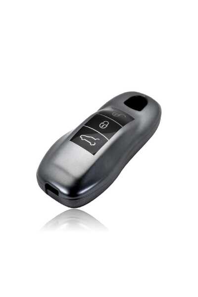 AYCANSTORE Porsche Anahtar Kumanda Kılıfı (Metalik Antrasit Gri)