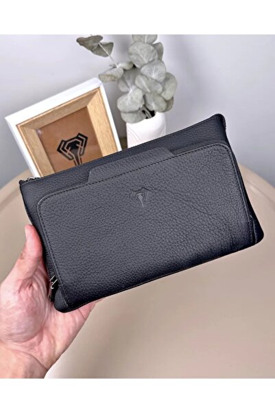 Fil Deri Genuine Leather Zippered Men's Handbag with Grip Strap 2113