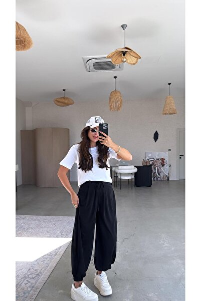 Buket Teke Pantaloni negri Buzzy Shalwar