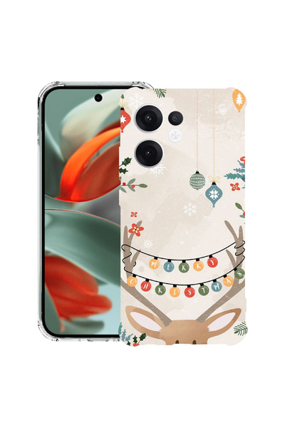 bestcase Удароустойчив гръб за OPPO Reno13 F 5G, Коледен елен, 1988247 AS 1369