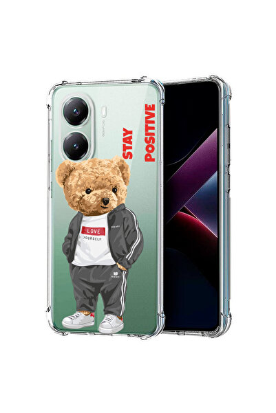 bestcase Carcasă spate antișoc pentru Poco X7 Pro 5G, Stay Positive - Teddy B...