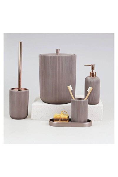 Magic Home طقم حمام سليم ديكور ليديا باللون الرمادي الداكن