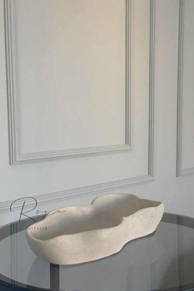 Rosa Atelier Düzensiz Bej Dokulu Kase, Organizer