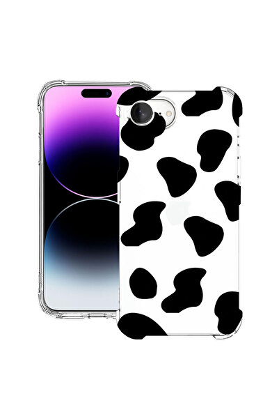 bestcase Αντικραδασμική πίσω θήκη για Apple iPhone 16e, μαύρη αγελάδα, 198823...