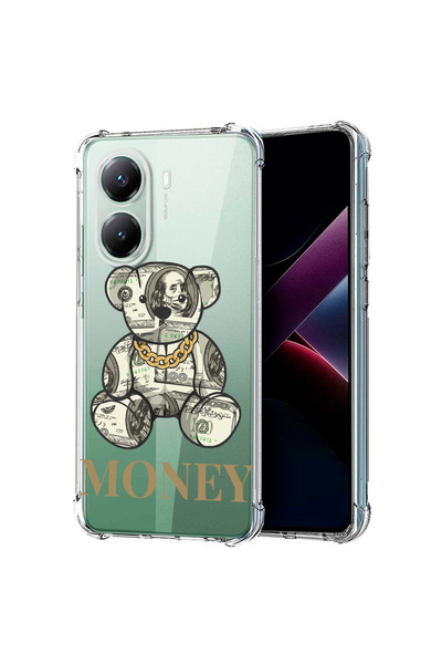 bestcase Carcasă spate antișoc pentru Poco X7 Pro 5G, ursuleț de pluș cu bani...