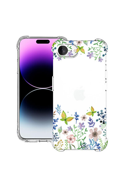 bestcase Carcasă spate antișoc pentru Apple iPhone 16e, model fluture, 198823...