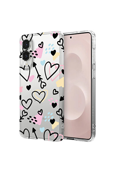 bestcase Carcasă spate antișoc pentru Samsung Galaxy S25 Edge, simboluri de d...