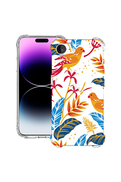 bestcase Carcasă spate antișoc pentru Apple iPhone 16e, păsări colorate, 1988...