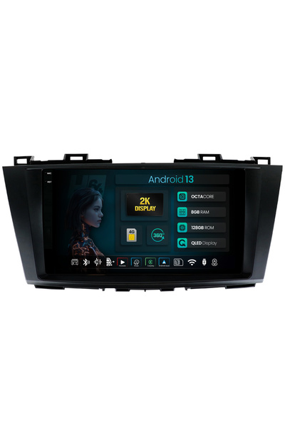 HUB64 Navigatie 2K Mazda 5 (2010-2015), 8GB RAM, Android 13, Octacore, Slot S...
