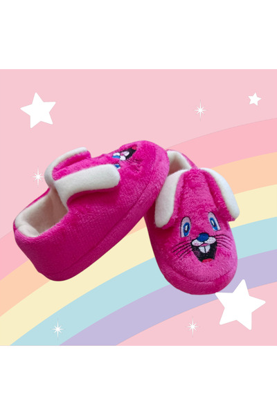 KMS HOME Зимни пантофки за момичета с уши на заек Пантофки за дома и училище